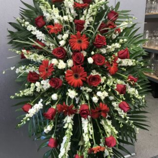 Crimson & White Standing Spray