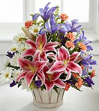 Basket of Spring Flowers
