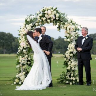 Arbor of flowers at Baton Rouge Country Club