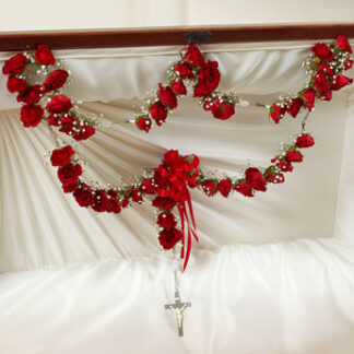 Large Rosary with Red Spray Roses