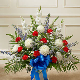 Patriotic  Tribute Floor Basket Arrangement