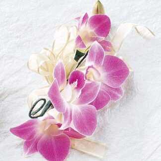 Lavender dendrobium orchid Corsage