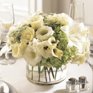 White Linen Centerpiece