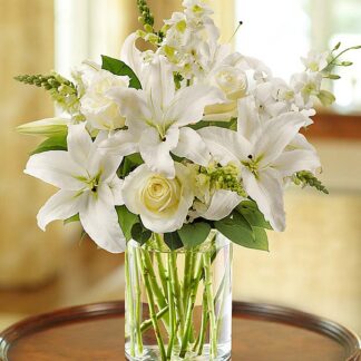 Classic All-White Arrangement