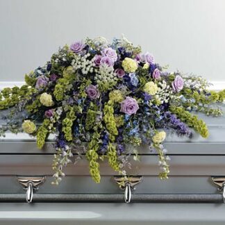 Casket Flower Soft lavenders and greens