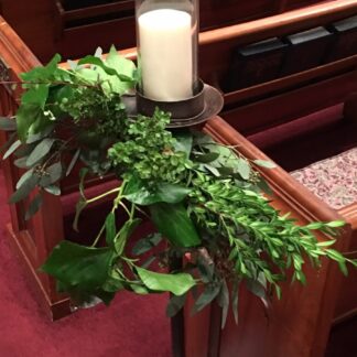 Aisle Candle with greenery