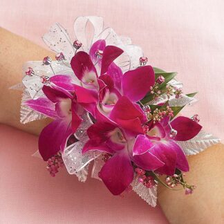 Purple Dendrobium Orchid Corsage
