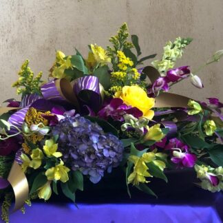 Purple and Gold Centerpiece