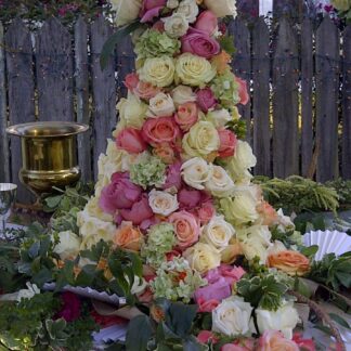 Full solid cake flowers